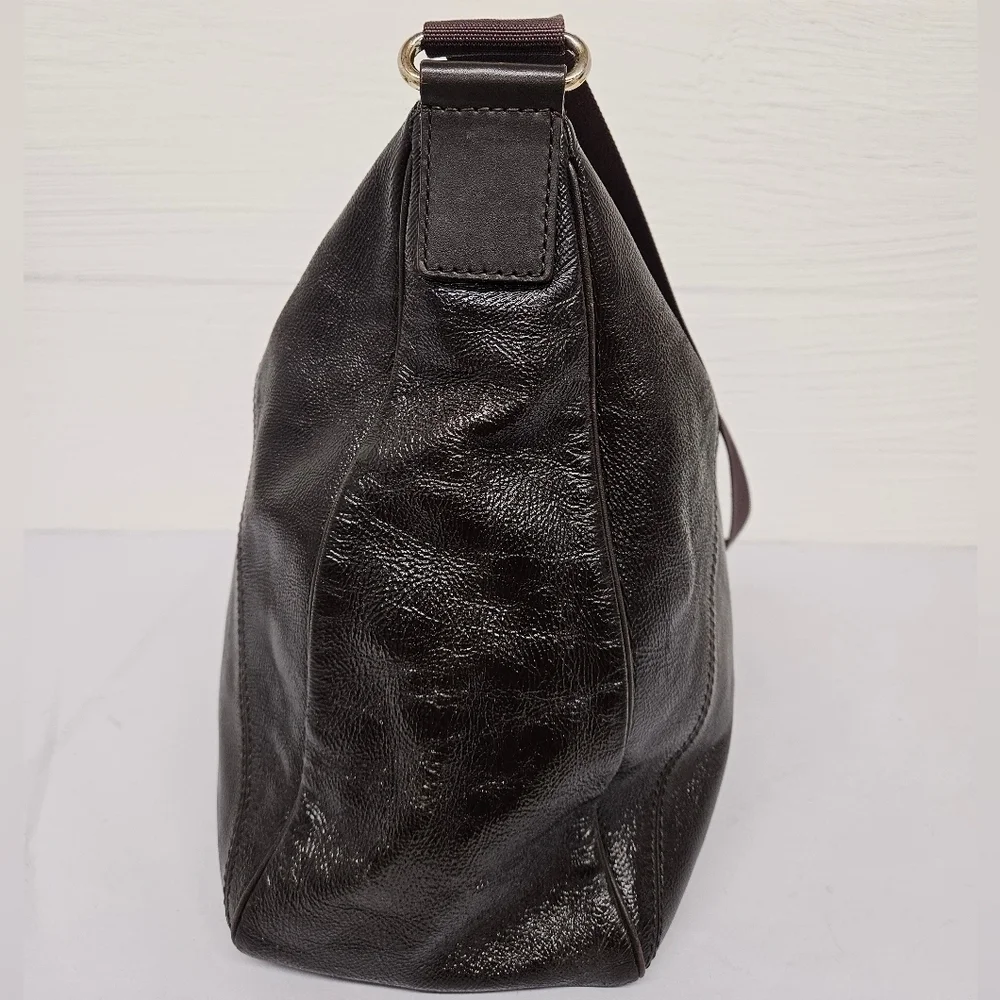 Kate Spade Wrinkled Leather Diaper Bag in Dark Hickory Brown